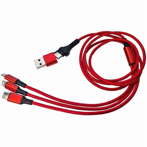 Ladekabel "C&A Cable Nylon" (Art.-Nr. CA859765) - Ladekabel mit USB-C und USB-A Input,...
