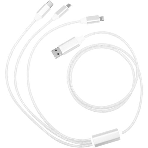 LEDflow Cable 3in1 (Art.-Nr. CA903642) - 3in1 USB-Ladekabel mit durchlaufendem...