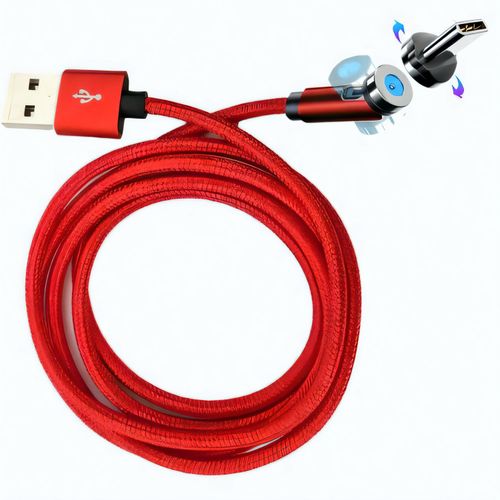 Ladekabel 'Nylon Magnetwist' (Art.-Nr. CA917561) - 3in1 USB-Ladekabel mit wechselbaren und...