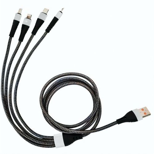 Highspeed Ladekabel 'Duo USB-C' (Art.-Nr. CA965348) - 4in1 USB-Ladekabel mit hochwertiger...