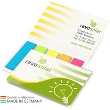 Memo-Card Papiermarker green+blue (individuell) (Art.-Nr. CA192319)