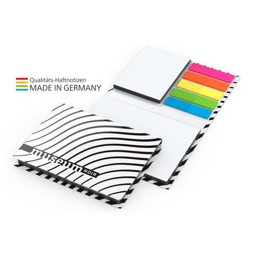 Budapest White Bestseller Bookcover matt-individuell, Farbschnitt schwarz (Art.-Nr. CA391276) - Kombi-Set mit 5 farbigen Filmmarkern,...
