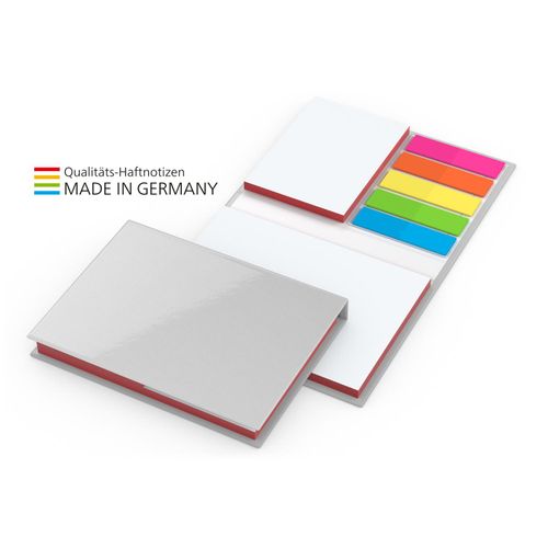 Budapest White Bestseller Bookcover gloss-individuell, Farbschnitt rot (Art.-Nr. CA473448) - Kombi-Set mit 5 farbigen Filmmarkern,...