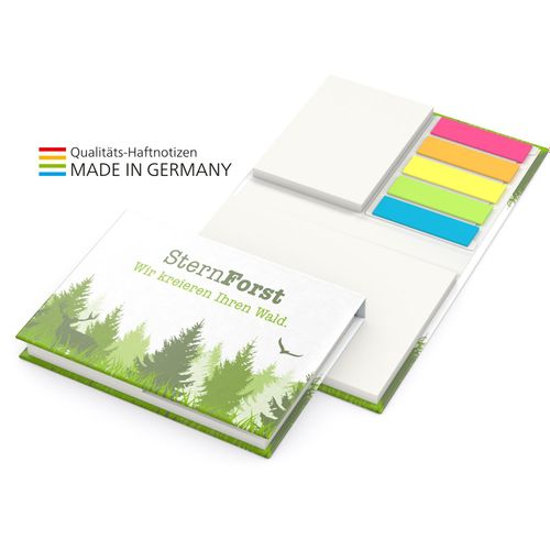 Brüssel White green+blue, Bookcover Natura (Art.-Nr. CA745653) - Der umweltschonende Bestseller unter...