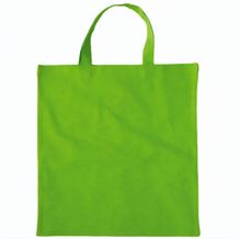 Baumwolltasche farbig mit kurzen Henkeln 136 gr/m2 (hell grün) (Art.-Nr. CA081217)