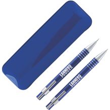 CURAÇAO Etui mit 1 Kugelschreiber und 1 Druckbleistift Peekay (dunkel blau) (Art.-Nr. CA114475)
