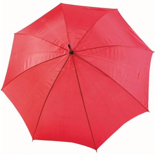 Regenschirm mit Stiel und Griff aus gebogenem Holz Polyester P-190T (Art.-Nr. CA116591) - Regenschirm mit Stiel und Griff aus...