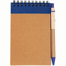Recyceltes Notebook A6 mit Kugelschreiber (dunkel blau) (Art.-Nr. CA164647)