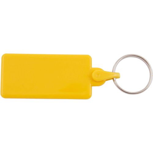 Kunststoff Schlüsselanhänger rechteckig (Art.-Nr. CA243700) - Kunststoff Schlüsselanhänger `rechteck...