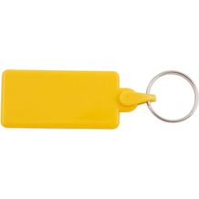Kunststoff Schlüsselanhänger rechteckig (gelb) (Art.-Nr. CA243700)