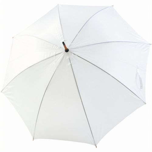 Regenschirm mit Stiel und Griff aus gebogenem Holz Polyester P-190T (Art.-Nr. CA282575) - Regenschirm mit Stiel und Griff aus...
