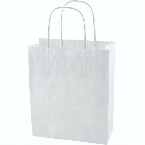 Papiertasche weiß und braun 240x120x310 mm (Art.-Nr. CA294924) - Papiertasche weiß und braun 240x120x310...