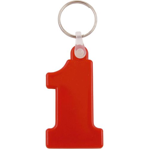 Kunststoff Schlüsselanhänger Nr. 1 (Art.-Nr. CA303341) - Kunststoff Schlüsselanhänger `Nr.1....
