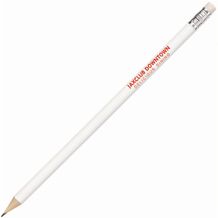 SABA Bleistift mit Radierer und geschliffener Spitze Peekay (Weiss) (Art.-Nr. CA320435)