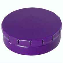 Runde Click-Blechdose 45 mm mit ca. 12 gr. Minties TAMPONDRUCK (dunkel Violett) (Art.-Nr. CA344027)