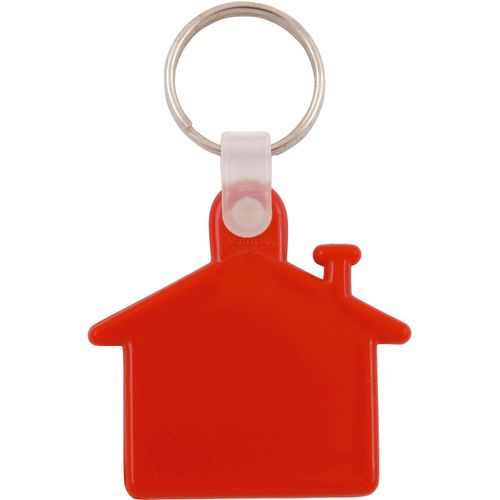 Kunststoff Schlüsselanhänger Haus (Art.-Nr. CA348895) - Kunststoff Schlüsselanhänger `Haus...