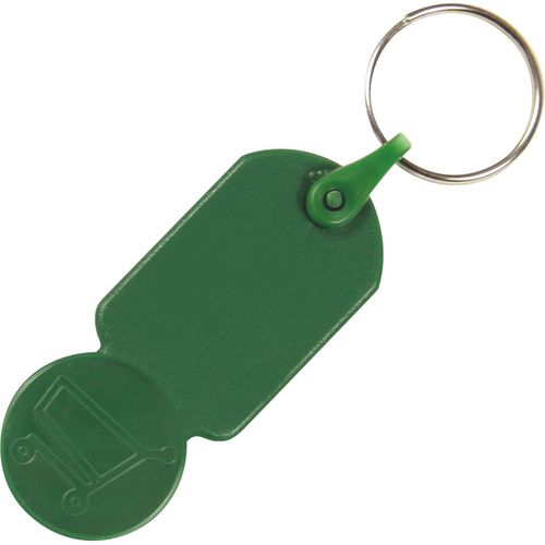 Schlüsselanhänger mit ? 0,50 Einkaufswagen-Münze (Art.-Nr. CA356258) - Kunststoff Schlüsselanhänger Einkaufsw...