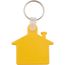 Kunststoff Schlüsselanhänger Haus (gelb) (Art.-Nr. CA360032)