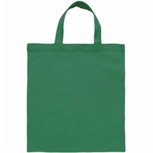 Baumwolltasche farbig mit kurzen Henkeln 136 gr/m2 (dunkel grün) (Art.-Nr. CA363624)