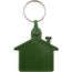Kunststoff Schlüsselanhänger Haus (dunkel grün) (Art.-Nr. CA382106)