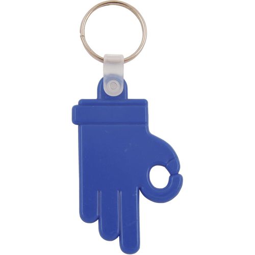 Kunststoff Schlüsselanhänger OK Hand (Art.-Nr. CA410487) - Kunststoff Schlüsselanhänger `OK` Hand...