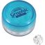 Runde Plastikdose mit farbigem Deckel gefüllt mit ca. 12 gr. extra strong Minties `Triangle` TAMPONDRUCK (hell blau) (Art.-Nr. CA431710)