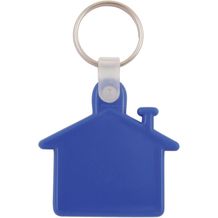 Kunststoff Schlüsselanhänger Haus (dunkel blau) (Art.-Nr. CA435823)