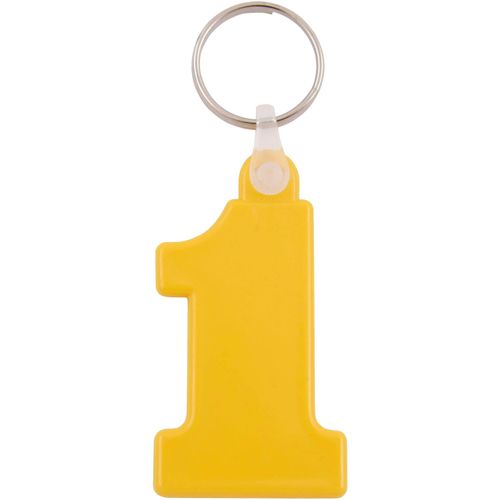 Kunststoff Schlüsselanhänger Nr. 1 (Art.-Nr. CA470909) - Kunststoff Schlüsselanhänger `Nr.1....