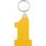 Kunststoff Schlüsselanhänger Nr. 1 (gelb) (Art.-Nr. CA470909)