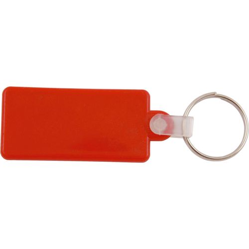 Kunststoff Schlüsselanhänger rechteckig (Art.-Nr. CA498500) - Kunststoff Schlüsselanhänger `rechteck...