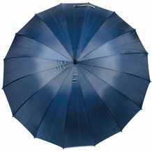 Regenschirm automatic 16 Rippen  mit Stiel ung Griff aus Holz P-190T (dunkel blau) (Art.-Nr. CA527124)