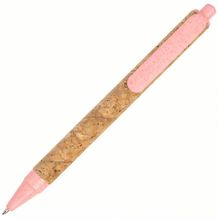 MADEIRA Kugelschreiber Kork/Weizenstroh Peekay (rosa) (Art.-Nr. CA537822)