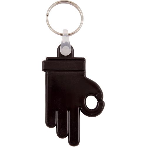 Kunststoff Schlüsselanhänger OK Hand (Art.-Nr. CA561986) - Kunststoff Schlüsselanhänger `OK` Hand...