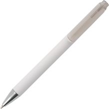 MANHATTAN Kugelschreiber mit transparentem Clip Peekay (hell grau) (Art.-Nr. CA613120)