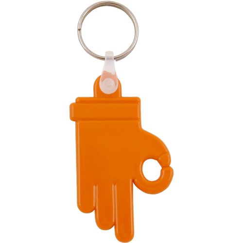 Kunststoff Schlüsselanhänger OK Hand (Art.-Nr. CA629153) - Kunststoff Schlüsselanhänger `OK` Hand...