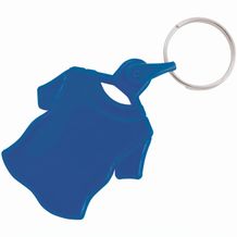 Kunststoff Schlüsselanhänger T-shirt (dunkel blau) (Art.-Nr. CA642748)