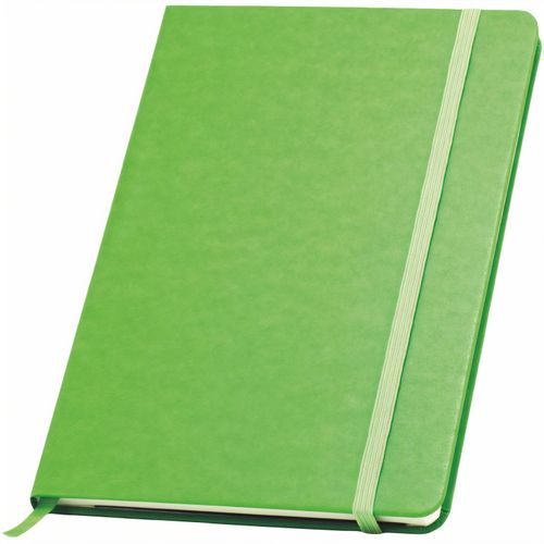 Notizbuch A5 mit Gummiband, Leseband, 100 Seiten (Art.-Nr. CA649383) - Notizbuch A5 mit farblich abgestimmtem...