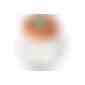 Bonbonglas mini gefüllt mit ca. 40 gr. Fruchtherzchen mit farbigem Deckel (Art.-Nr. CA668657) - Bonbonglas mini gefüllt mit ca. 40 gr...