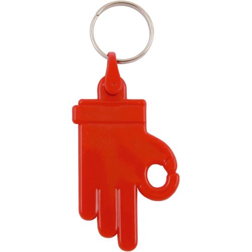 Kunststoff Schlüsselanhänger OK Hand (Art.-Nr. CA680233) - Kunststoff Schlüsselanhänger `OK` Hand...