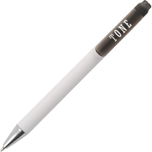 MANHATTAN Kugelschreiber mit transparentem Clip Peekay (Art.-Nr. CA684476) - MANHATTAN Kugelschreiber mit weissem...