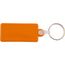 Kunststoff Schlüsselanhänger rechteckig (orange) (Art.-Nr. CA759271)