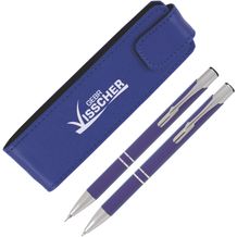 ARUBA Mäppchen mit 1 Kugelschreiber und 1 Druckbleistift Peekay (dunkel blau) (Art.-Nr. CA764835)
