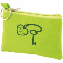Schlüsseltasche mit Reißverschluss Polyester 600D (hell grün) (Art.-Nr. CA767620)