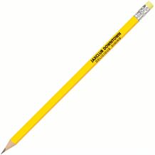 SABA Bleistift mit Radierer und geschliffener Spitze Peekay (gelb) (Art.-Nr. CA771262)