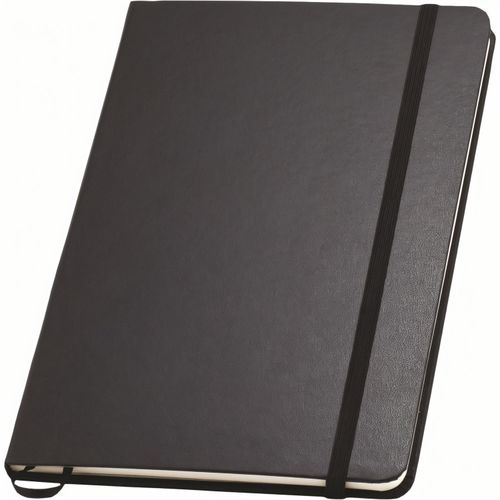 Notizbuch A5 mit Gummiband, Leseband, 100 Seiten (Art.-Nr. CA798342) - Notizbuch A5 mit farblich abgestimmtem...