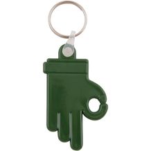 Kunststoff Schlüsselanhänger OK Hand (dunkel grün) (Art.-Nr. CA820024)