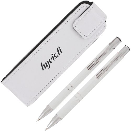 ARUBA Mäppchen mit 1 Kugelschreiber und 1 Druckbleistift Peekay (Art.-Nr. CA822441) - ARUBA Mäppchen aus Kunstleder, 1 Kugels...
