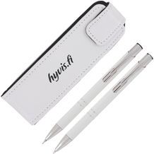 ARUBA Mäppchen mit 1 Kugelschreiber und 1 Druckbleistift Peekay (Weiss) (Art.-Nr. CA822441)