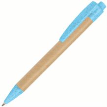 BALTRUM Kugelschreiber Karton/Weizenstroh Peekay (hell blau) (Art.-Nr. CA857040)