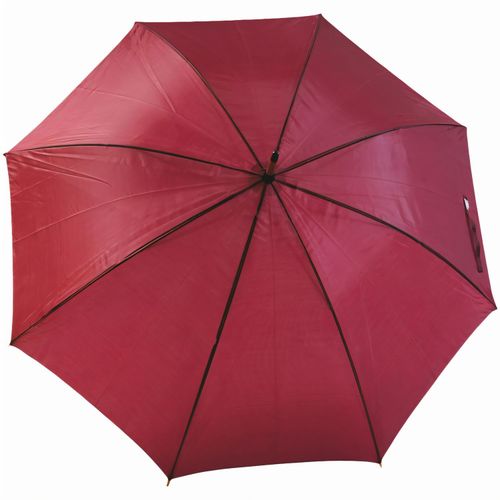 Regenschirm mit Stiel und Griff aus gebogenem Holz Polyester P-190T (Art.-Nr. CA866320) - Regenschirm mit Stiel und Griff aus...